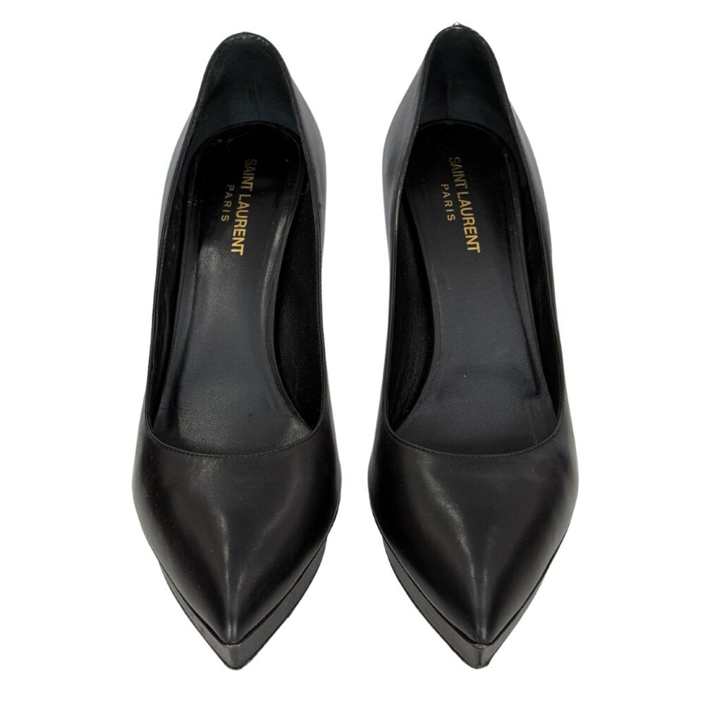 Saint Laurent black platform leather pumps size 10.5 / eu 40.5 - Picture 2 of 8
